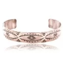 Handmade Navajo Handstamped Copper Bracelet 390800592466