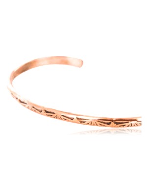 Handmade Certified Authentic Navajo Handstamped Handmade Copper Native American Bracelet 390803950601