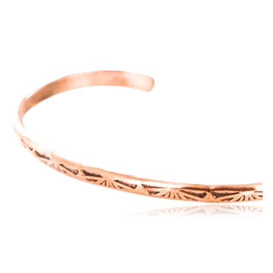 Handmade Certified Authentic Navajo Handstamped Handmade Copper Native American Bracelet 390803950601