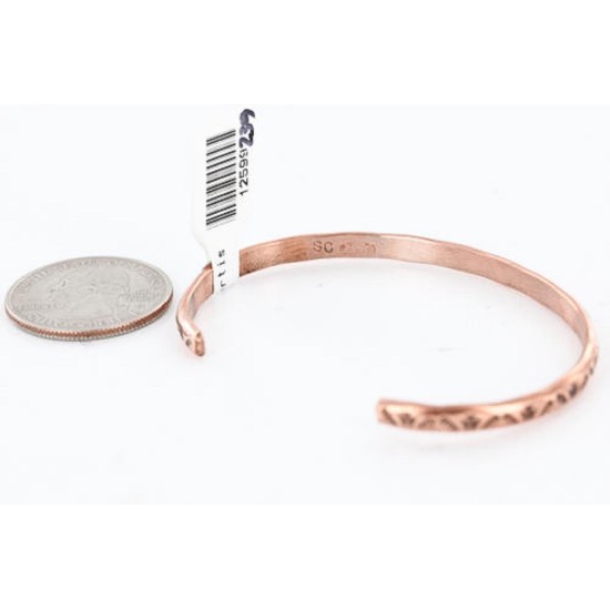 Handmade Certified Authentic Navajo Handstamped Handmade Copper Native American Bracelet 390809806636