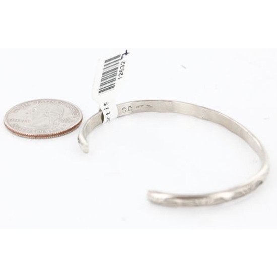 Handmade Certified Authentic Navajo Handstamped Handmade Nickel Native American Bracelet 371037387353