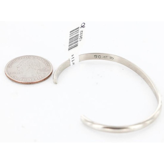 Handmade Certified Authentic Navajo Handstamped Handmade Nickel Native American Bracelet 371047851283