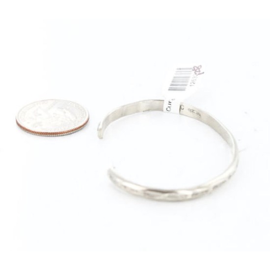 Handmade Certified Authentic Navajo Handstamped Handmade Nickel Native American Bracelet 371051277028