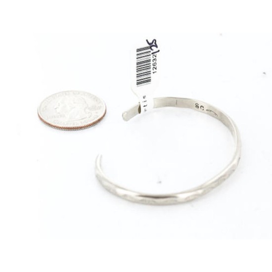 Handmade Certified Authentic Navajo Handstamped Handmade Nickel Native American Bracelet 390829311716