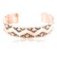 Handmade Certified Authentic Navajo Handstamped Mountain Handmade Copper Native American Bracelet 390803738745