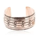 Navajo Handstamped Pure Copper Bracelet 12700-51