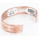 Handmade Certified Authentic Navajo Handstamped Real Handmade Copper Native American Bracelet 371024291632