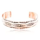 Handmade Navajo Handstamped Real Handmade Copper Native American Bracelet 371024291632