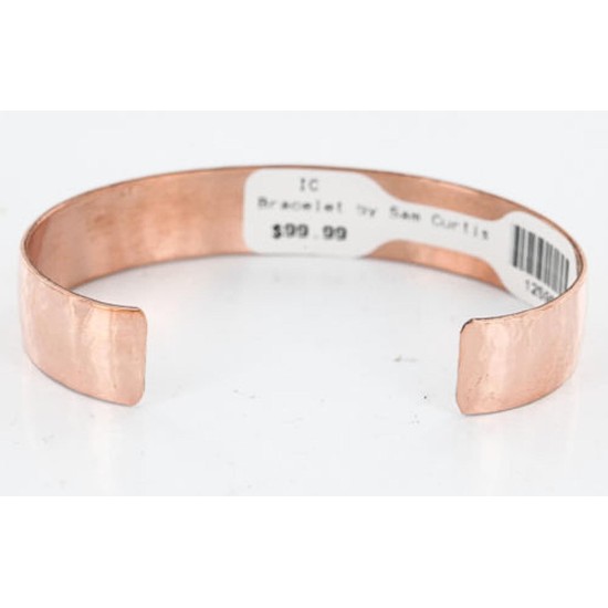 Handmade Certified Authentic Navajo Handstamped Real Handmade Copper Native American Bracelet 390788819383