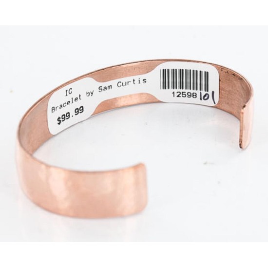 Handmade Certified Authentic Navajo Handstamped Real Handmade Copper Native American Bracelet 390788819383