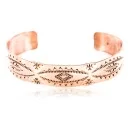Handmade Navajo Handstamped Real Handmade Copper Native American Bracelet 390791157071