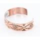 Handmade Certified Authentic Navajo Handstamped Real Handmade Copper Native American Bracelet 390791157071