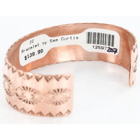 Handmade Navajo Handstamped Real Handmade Copper Native American Bracelet 390792551058 Handmade Navajo Handstamped Real Handmade Copper Native American Bracelet 390792551058