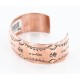 Handmade Certified Authentic Navajo Handstamped Real Handmade Copper Native American Bracelet 390792664136