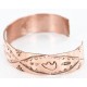Handmade Certified Authentic Navajo Handstamped Real Handmade Copper Native American Bracelet 390794007874