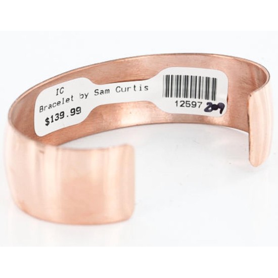 Handmade Certified Authentic Navajo Handstamped Real Handmade Copper Native American Bracelet 390794306969
