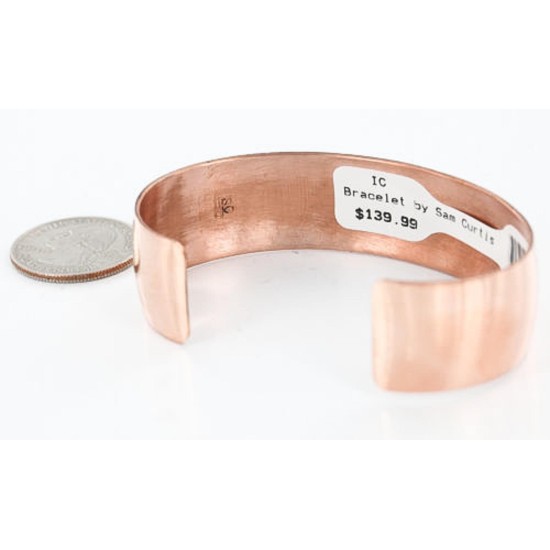 Handmade Certified Authentic Navajo Handstamped Real Handmade Copper Native American Bracelet 390794306969