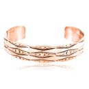 Handmade Certified Authentic Navajo Handstamped Real Handmade Copper Native American Bracelet 390797982986