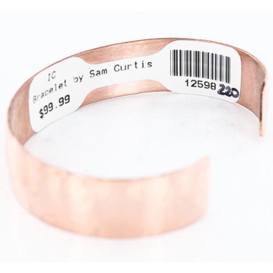 Handmade Certified Authentic Navajo Handstamped Real Handmade Copper Native American Bracelet 390801051348