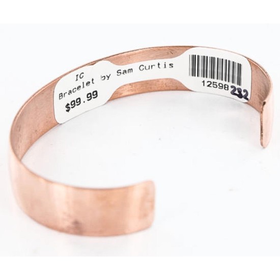 Handmade Certified Authentic Navajo Handstamped Real Handmade Copper Native American Bracelet 390803603992
