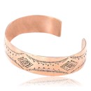 Handmade Navajo Handstamped Real Handmade Copper Native American Bracelet 390824660424