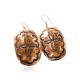 Handmade Certified Authentic Navajo Handstamped Real Handmade Copper Native American Earrings 16976-1