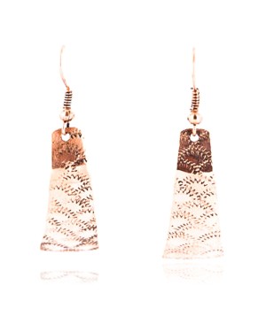 Handmade Certified Authentic Navajo Handstamped Real Handmade Copper Native American Earrings 371044128467