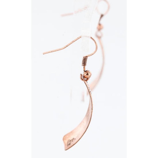 Handmade Certified Authentic Navajo Handstamped Real Handmade Copper Native American Earrings 371045605357