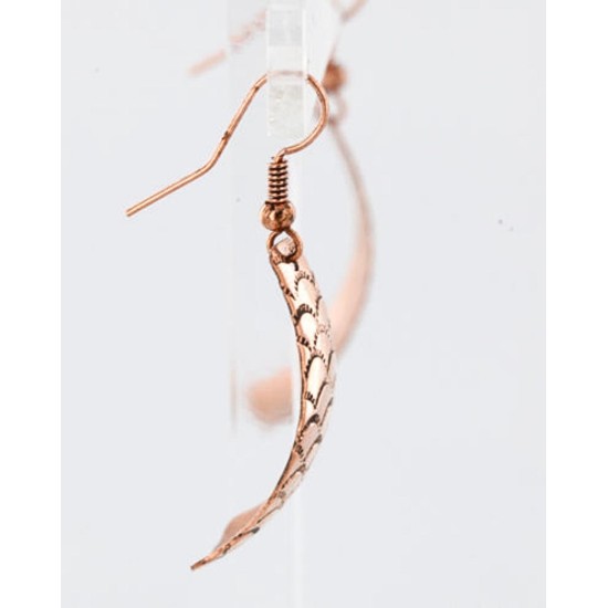 Handmade Certified Authentic Navajo Handstamped Real Handmade Copper Native American Earrings 371052399496