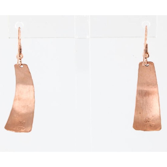 Handmade Certified Authentic Navajo Handstamped Real Handmade Copper Native American Earrings 371056291357