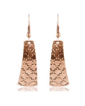 Handmade Certified Authentic Navajo Handstamped Real Handmade Copper Native American Earrings 371056291357