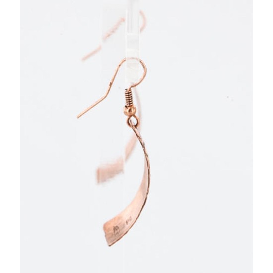 Handmade Certified Authentic Navajo Handstamped Real Handmade Copper Native American Earrings 371057505124