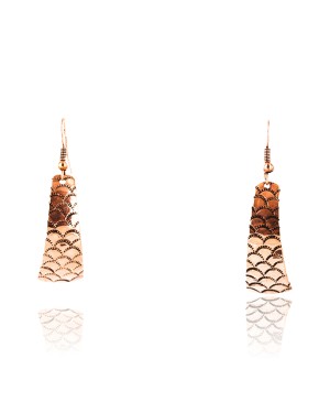 Handmade Certified Authentic Navajo Handstamped Real Handmade Copper Native American Earrings 371057505124