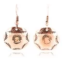 Handmade Navajo Handstamped Real Handmade Copper Native American Earrings 390824449834