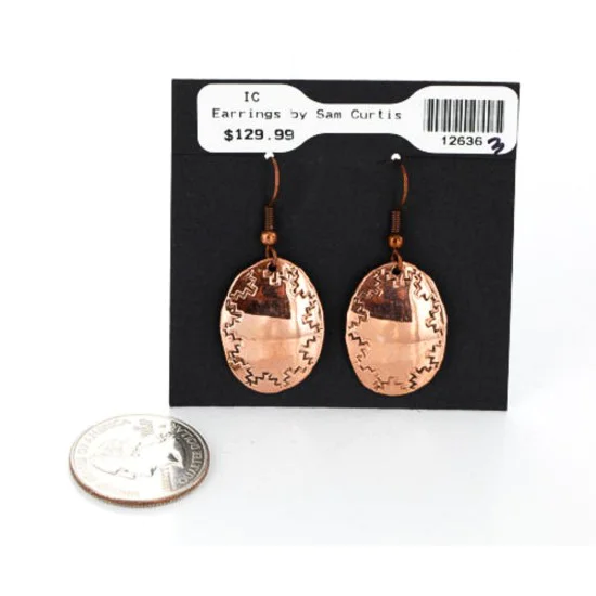 Handmade Navajo Handstamped Real Handmade Copper Native American Earrings 390829936456 Handmade Navajo Handstamped Real Handmade Copper Native American Earrings 390829936456