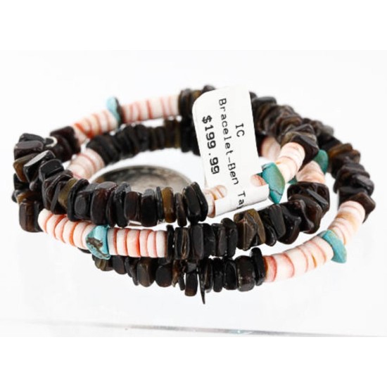 Handmade Certified Authentic Navajo Heishi Spiny Oyster and Turquoise 370999555782