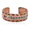 Handmade Certified Authentic Navajo Maze .925 Sterling Silver Native American Pure Copper Bracelet  92018-8