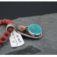 Handmade Certified Authentic Navajo Native .925 Sterling Silver Turquoise and Spiny Oyster Native American Necklace 390568625348