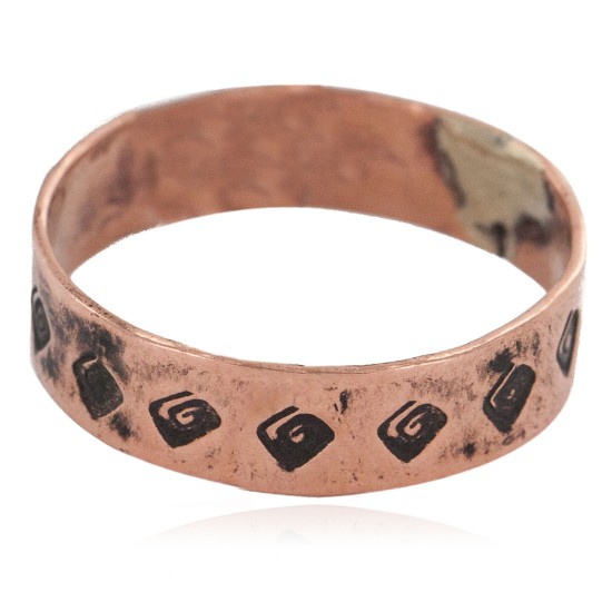 Handmade Certified Authentic Navajo Native American Pure Copper Ring 17091-1