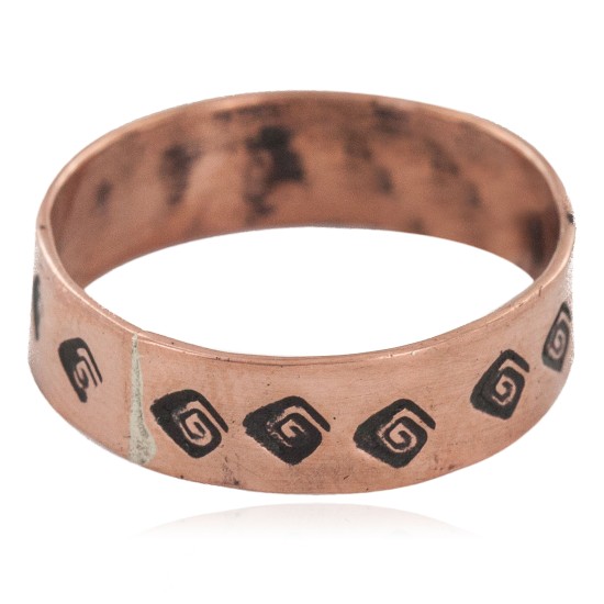 Handmade Certified Authentic Navajo Native American Pure Copper Ring 17091-7 Handmade Certified Authentic Navajo Native American Pure Copper Ring 17091-7