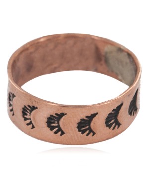 Handmade Certified Authentic Navajo Native American Pure Copper Ring 17092-8