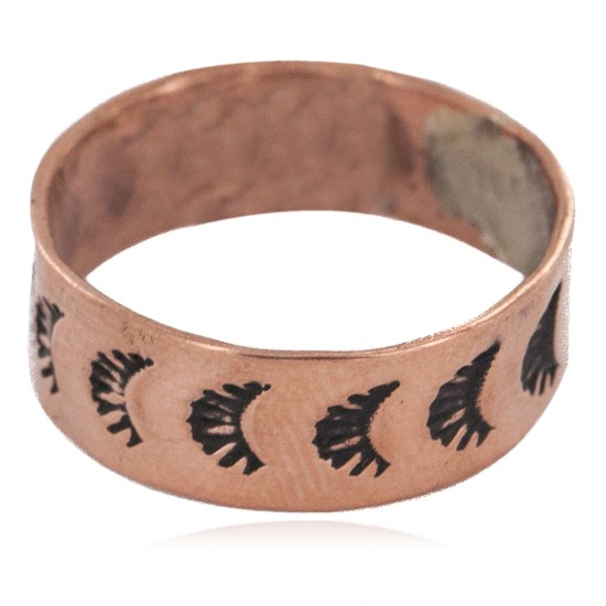 Handmade Certified Authentic Navajo Native American Pure Copper Ring 17092-8
