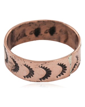 Handmade Certified Authentic Navajo Native American Pure Copper Ring 17093-3