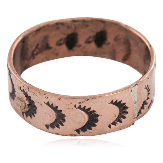 Handmade Certified Authentic Navajo Native American Pure Copper Ring 17093-3