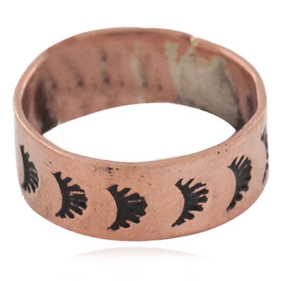Handmade Certified Authentic Navajo Native American Pure Copper Ring 17093-5