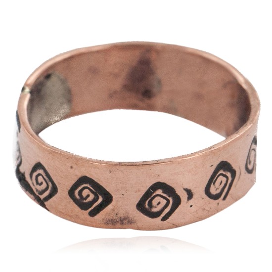 Handmade Certified Authentic Navajo Native American Pure Copper Ring 17094-1