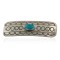 Handmade Certified Authentic Navajo Natural Turquoise Native American Nickel Hair Barrette 90001