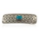 Handmade Certified Authentic Navajo Natural Turquoise Native American Nickel Hair Barrette 90001 Handmade Certified Authentic Navajo Natural Turquoise Native American Nickel Hair Barrette 90001