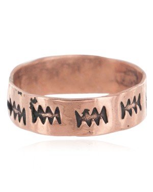 Handmade Certified Authentic Navajo Navajo Pure Copper Native American Ring 17092-10