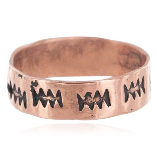 Handmade Certified Authentic Navajo Navajo Pure Copper Native American Ring 17092-10 Handmade Certified Authentic Navajo Navajo Pure Copper Native American Ring 17092-10